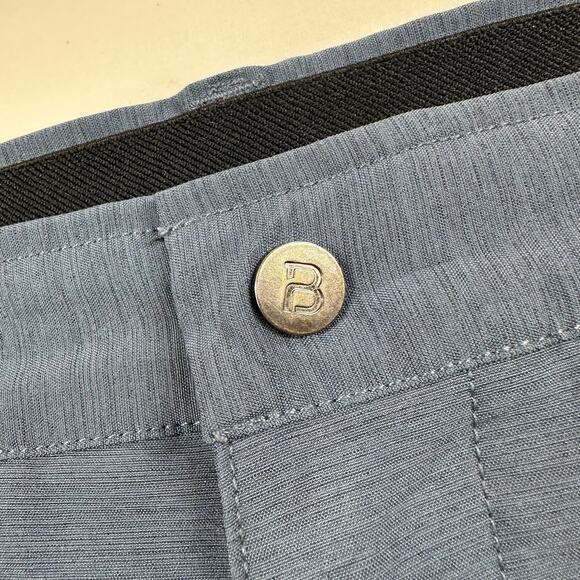 Bylt Kinetic Shorts Mens 34 Blue Basic Performance Golf Athletic Stretch Casual - Picture 7 of 13